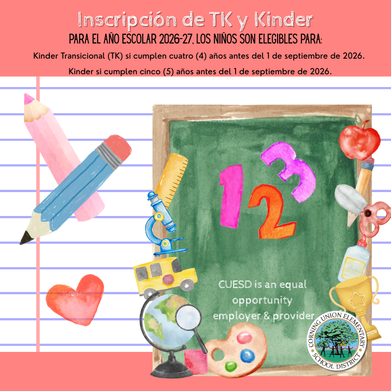 TK Kindergarten Registraton Graphic with happy students