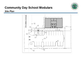 Rendering of Community Day School Modular Site Plan